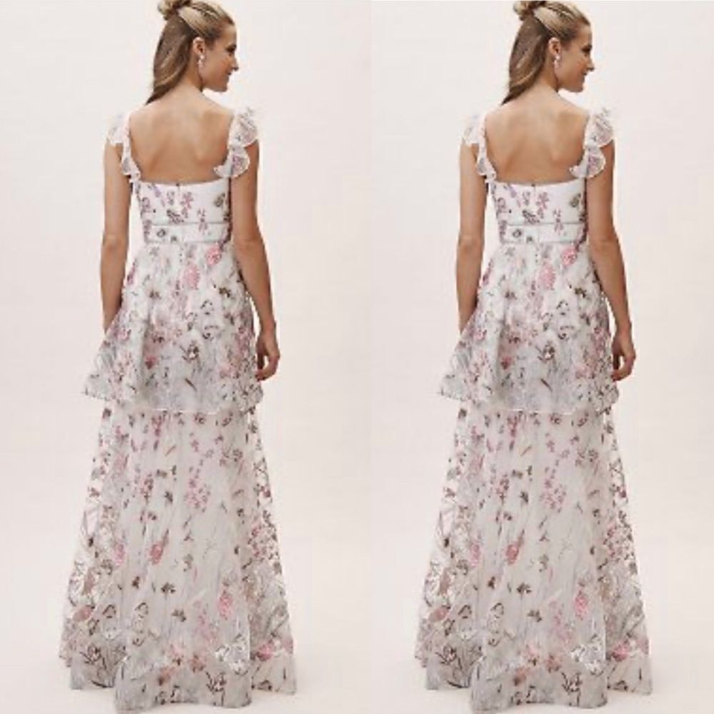 New Marchesa  Sleeveless V-Neck Floral Tiered/size 14